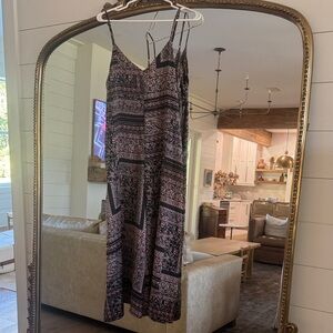 Vici Black and Pink Patterned Jumpsuit